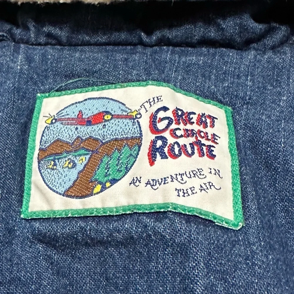 Rare Oshkosh B'Gosh Denim Sherpa Jacket Kids Size 7 vintage USA